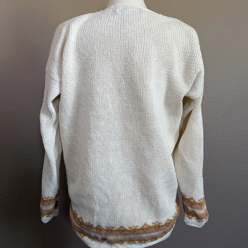 Vintage Hand-Embellished Christmas Tree Sweater – Size L - Picture 3 of 14